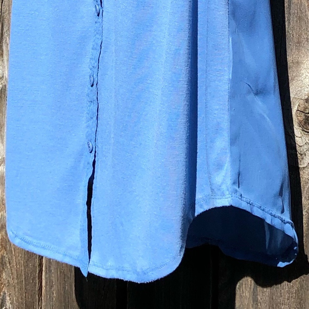 Rewind sleeveless button up blue top size small - Picture 8 of 15